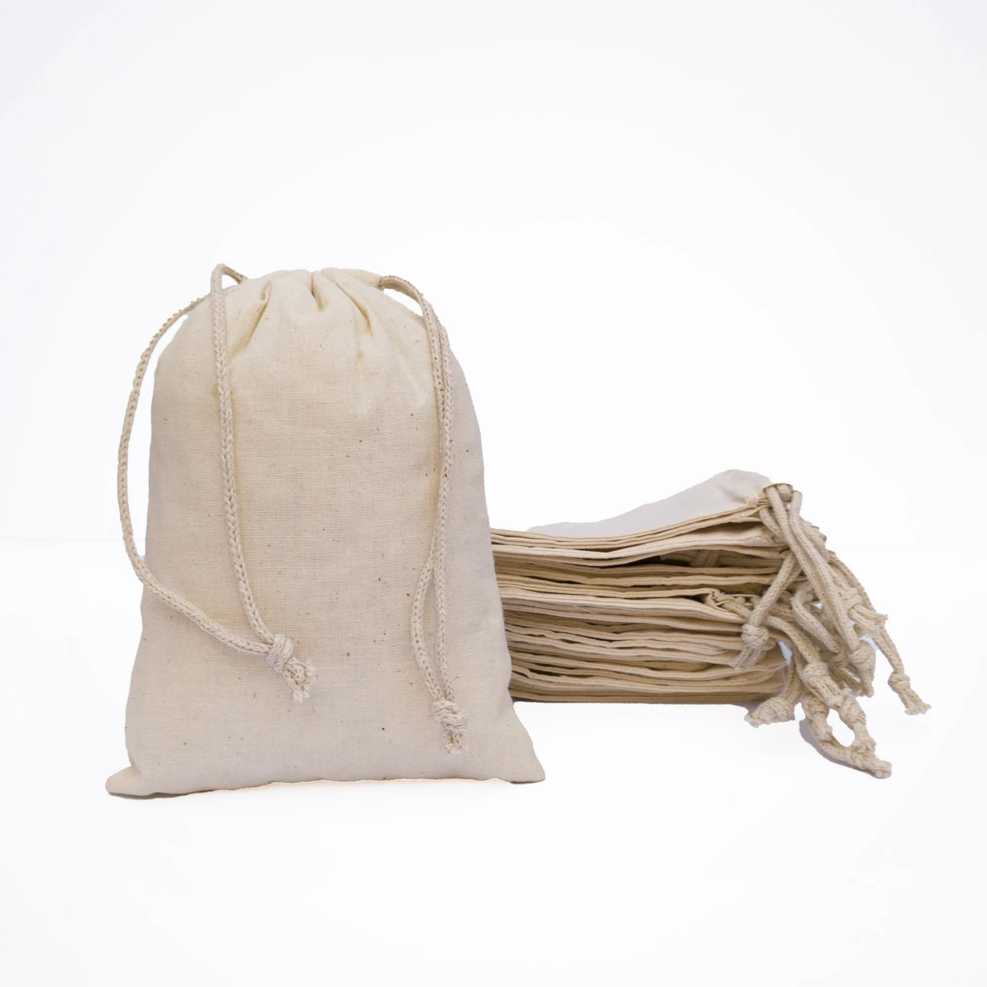 16x20 inch Natural Cotton Double Drawstring Bags