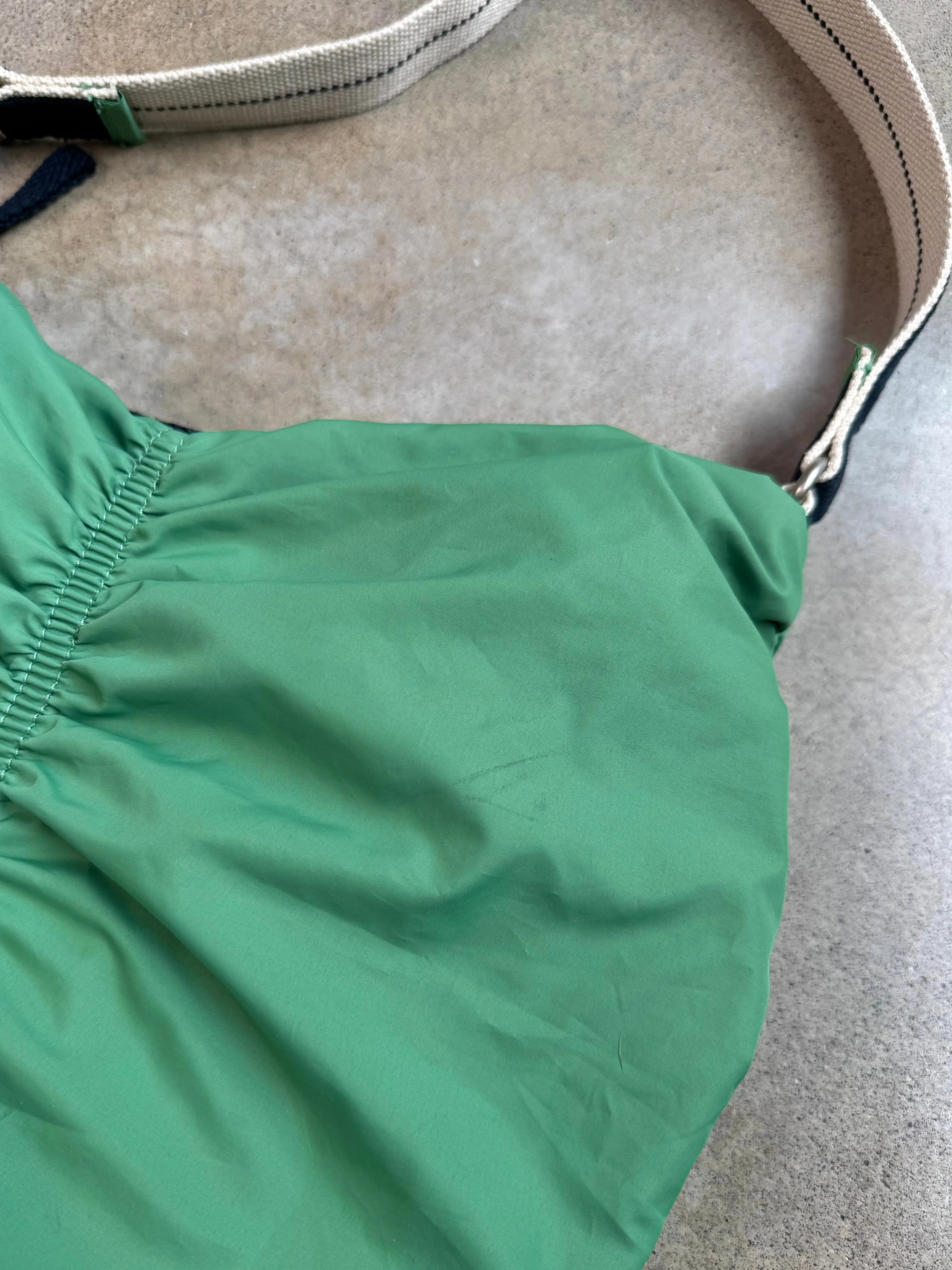2000s Old Navy Green Slouchy Puffer Shoulder Bag