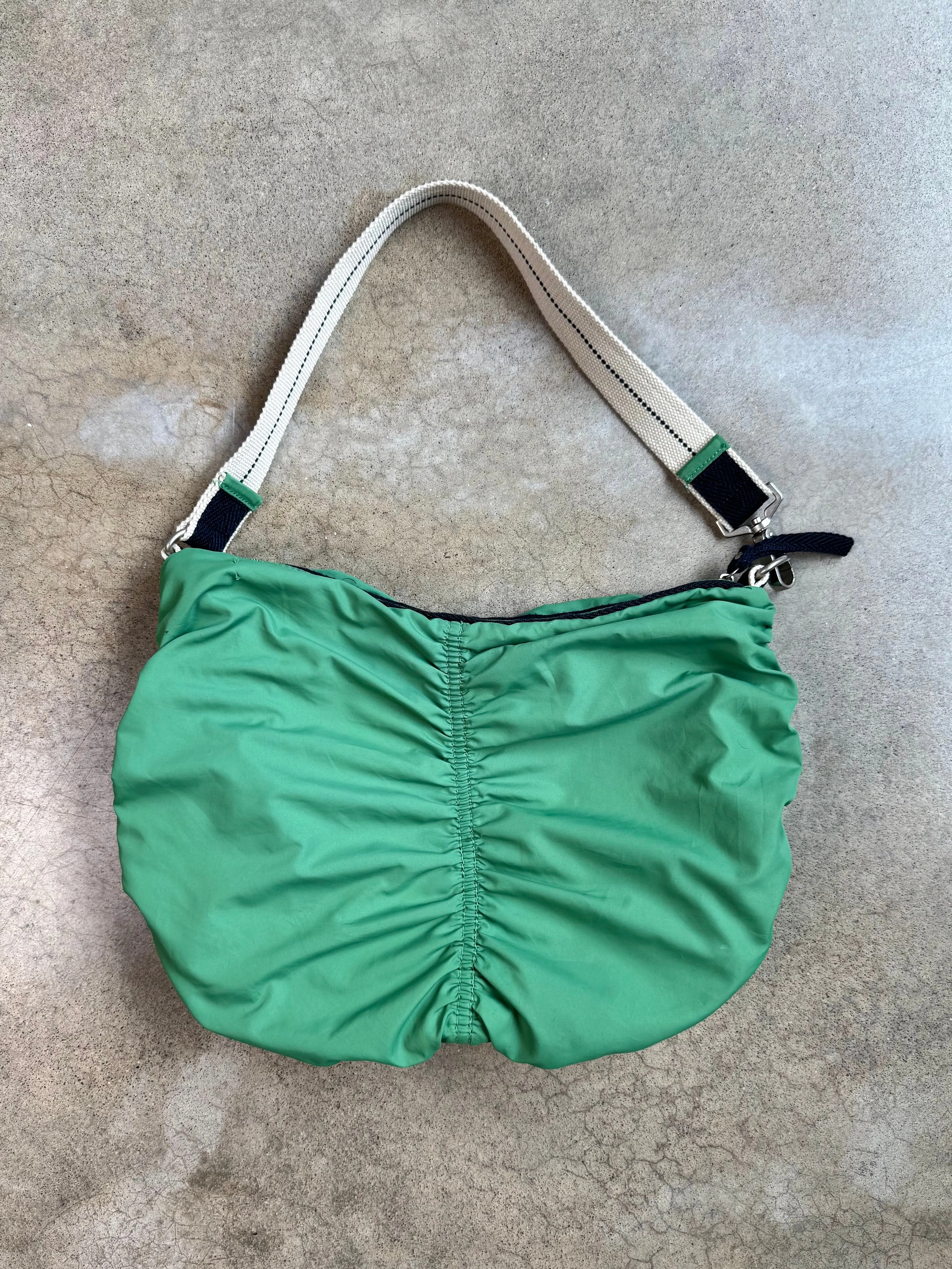 2000s Old Navy Green Slouchy Puffer Shoulder Bag