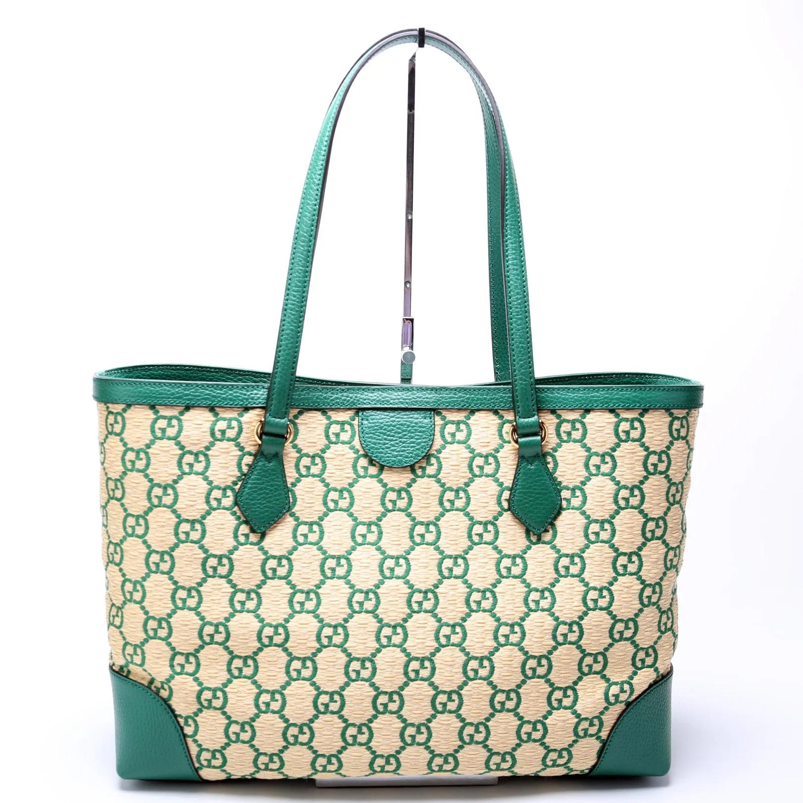 631685 Ophidia GG Straw Tote