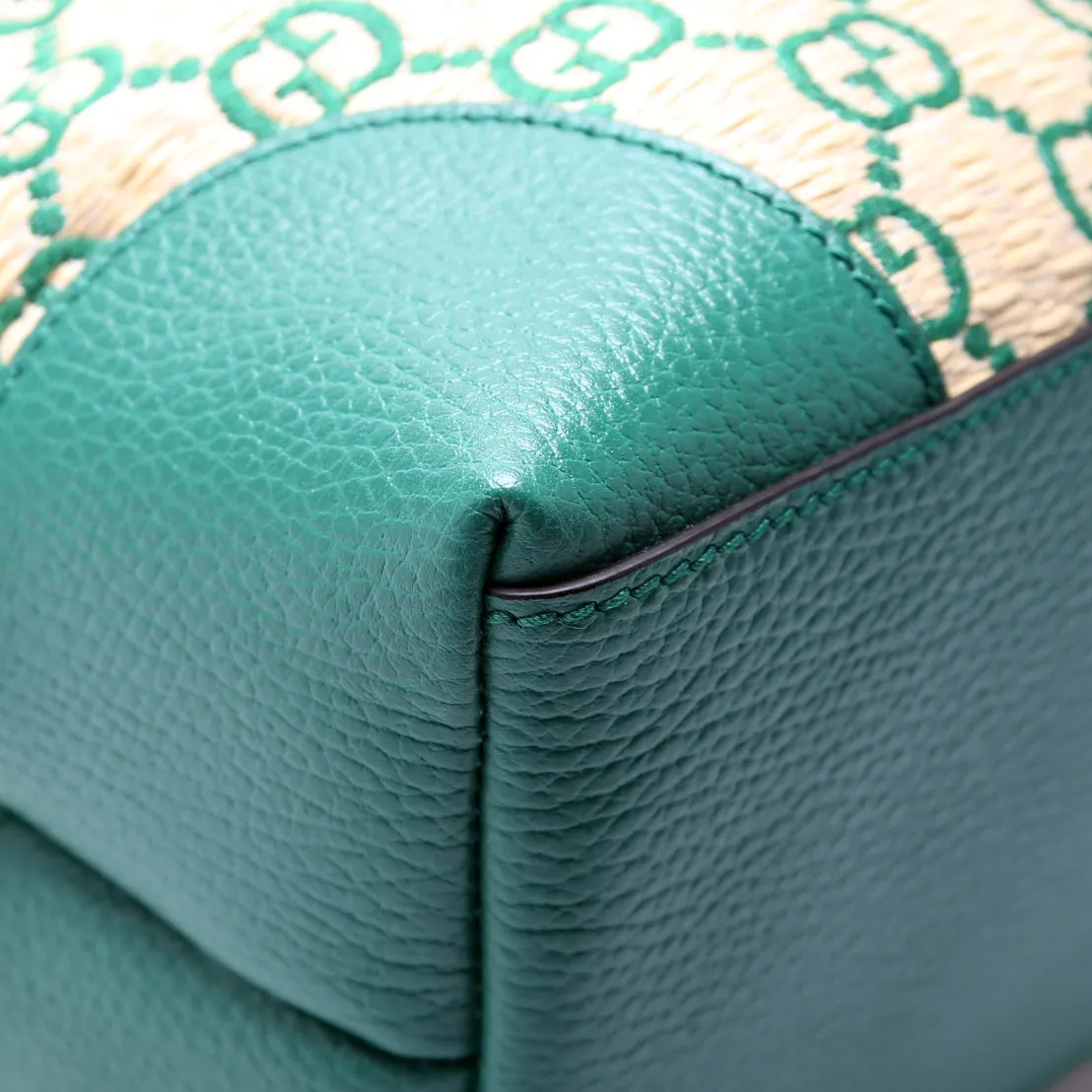 631685 Ophidia GG Straw Tote