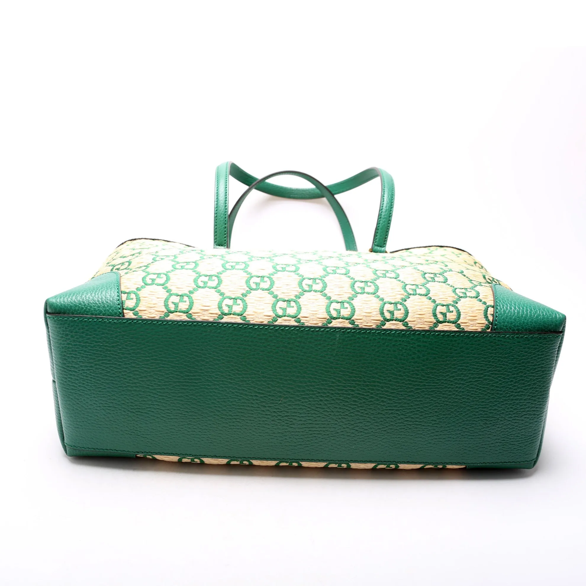 631685 Ophidia GG Straw Tote
