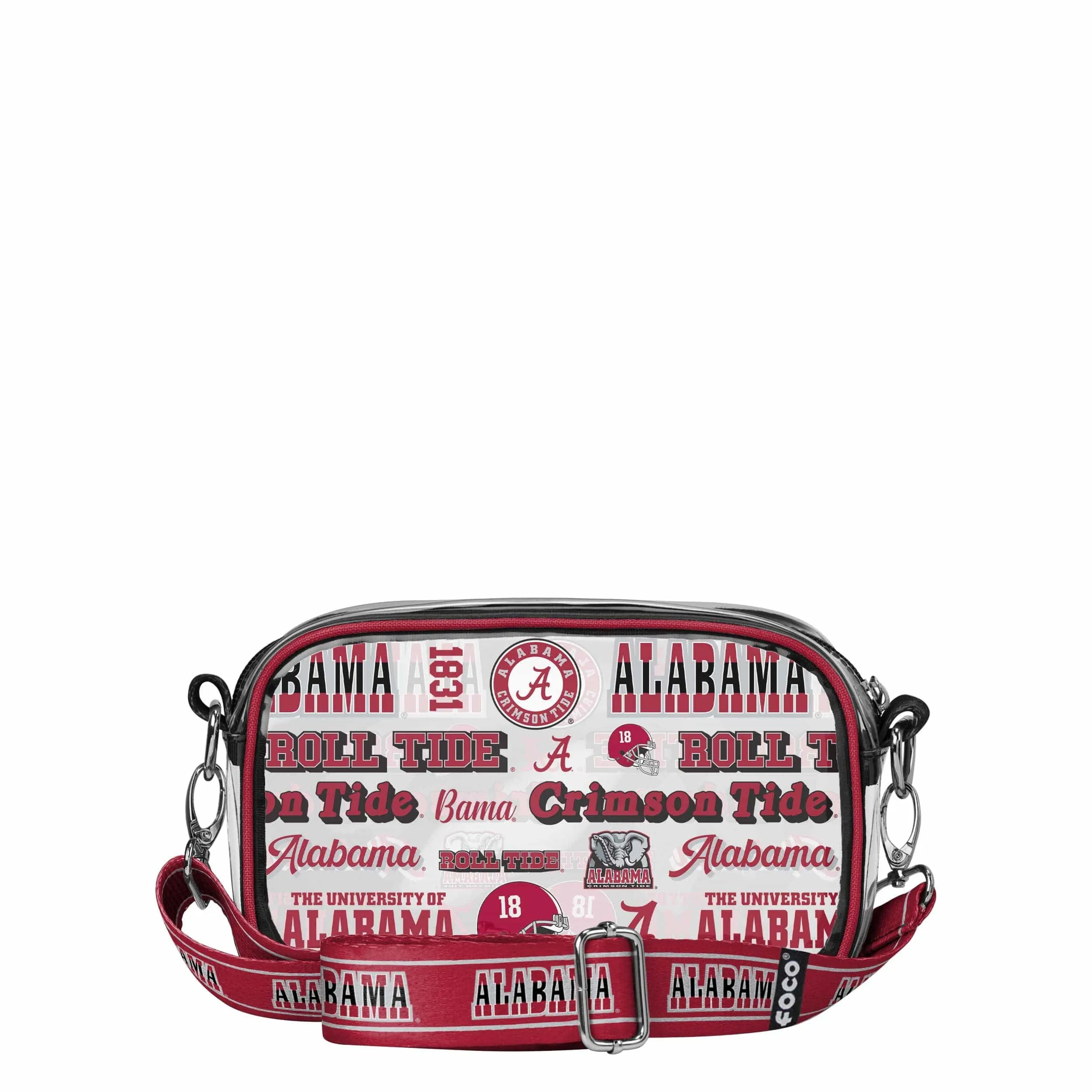 Alabama Crimson Tide NCAA Repeat Retro Print Clear Crossbody Bag