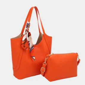 Aria 2-in-1 Tote with Silk Scarf