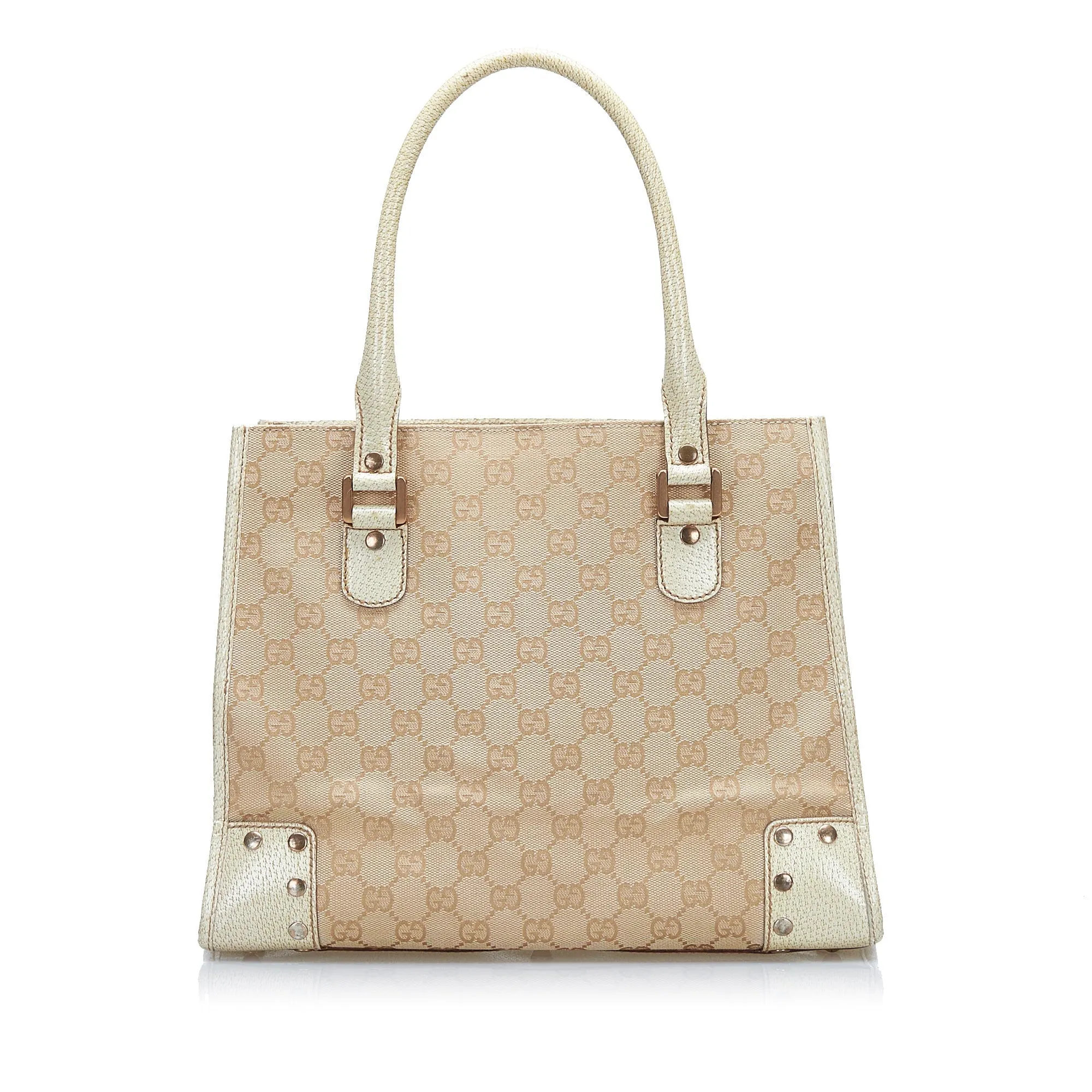 Beige Gucci GG Canvas Tote Bag