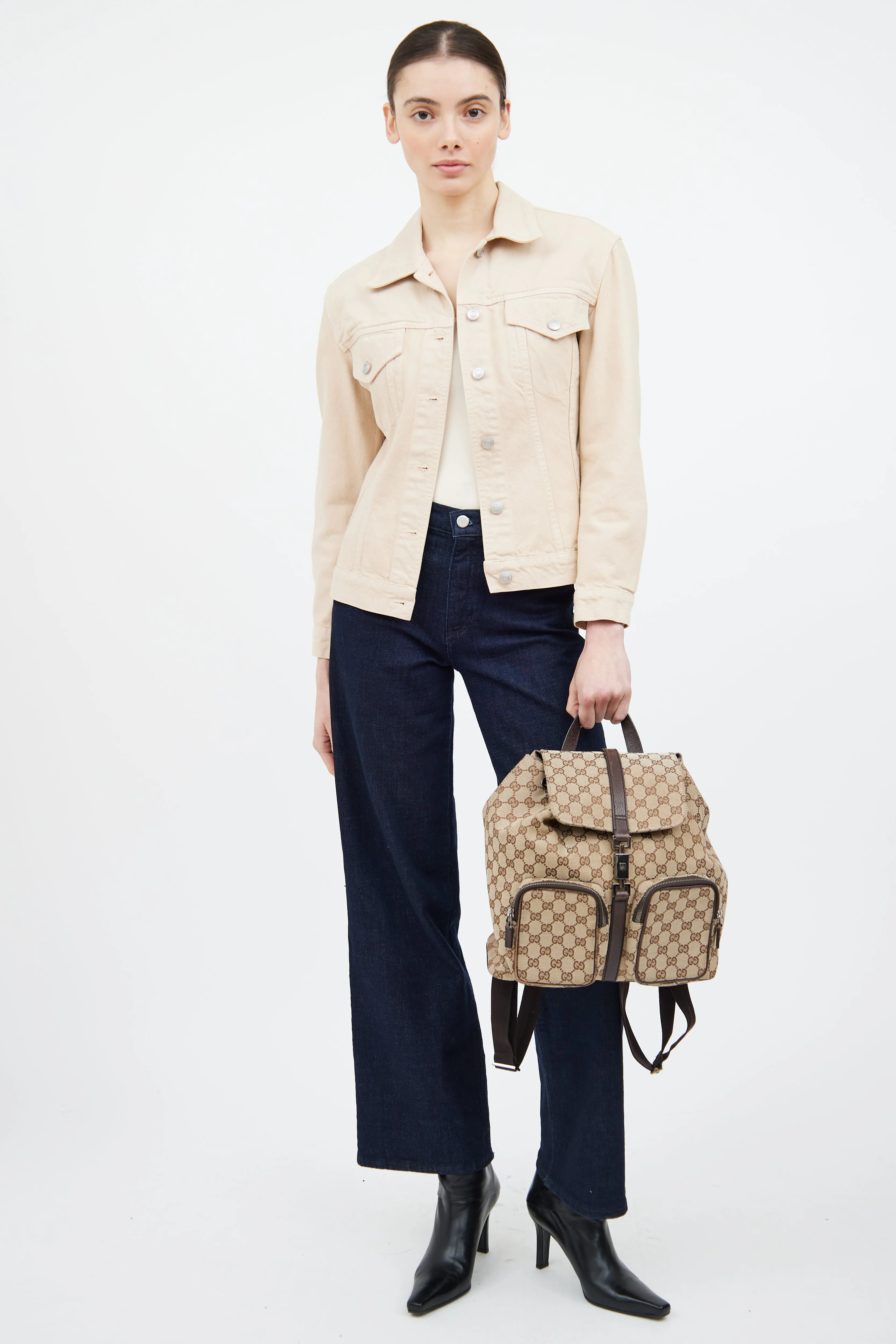 Beige Monogram Jackie Backpack