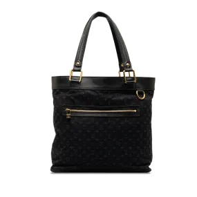 Black Louis Vuitton Monogram Mini Lin Lucille GM Tote Bag