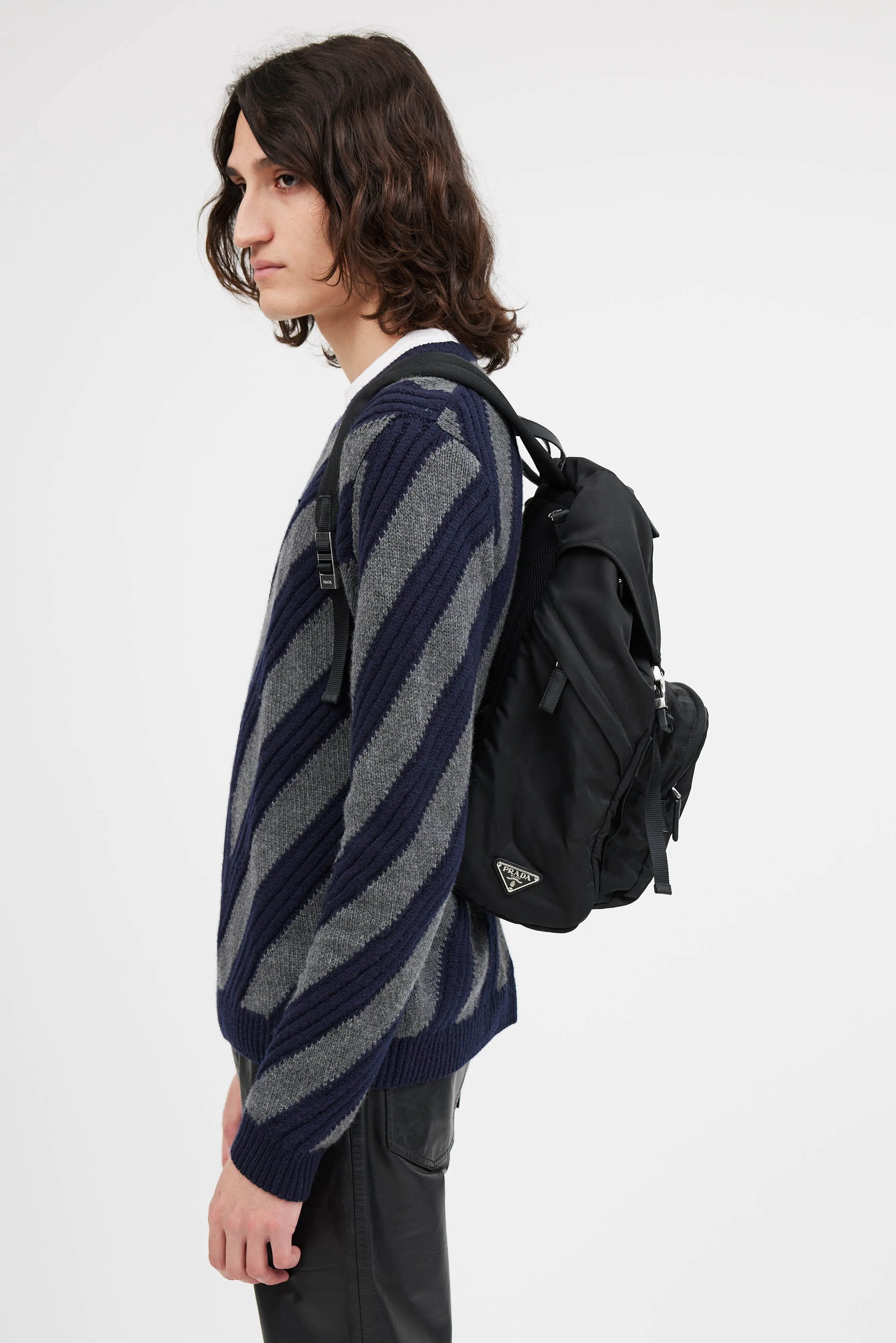 Black Re-Nylon Tessuto Backpack