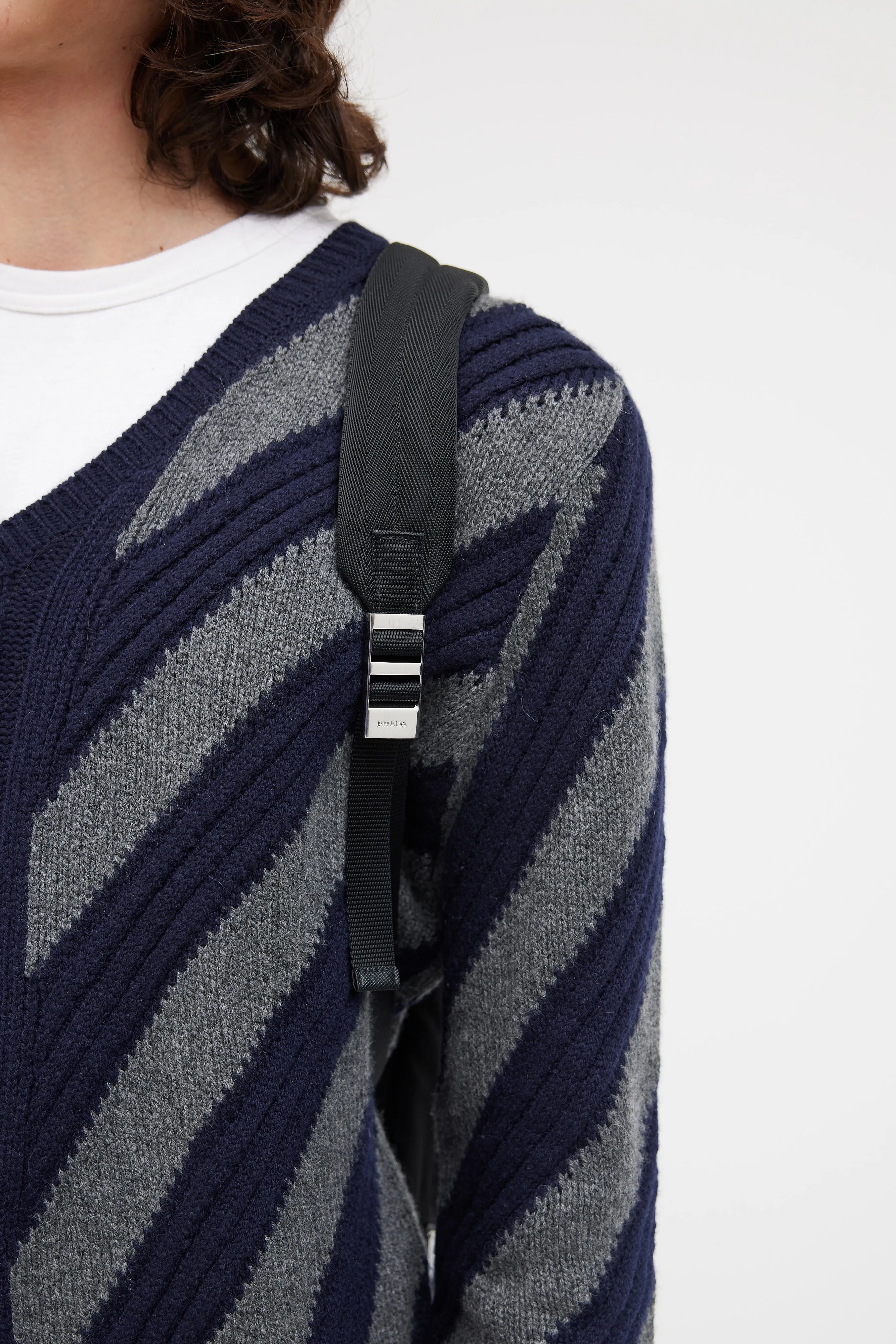 Black Re-Nylon Tessuto Backpack