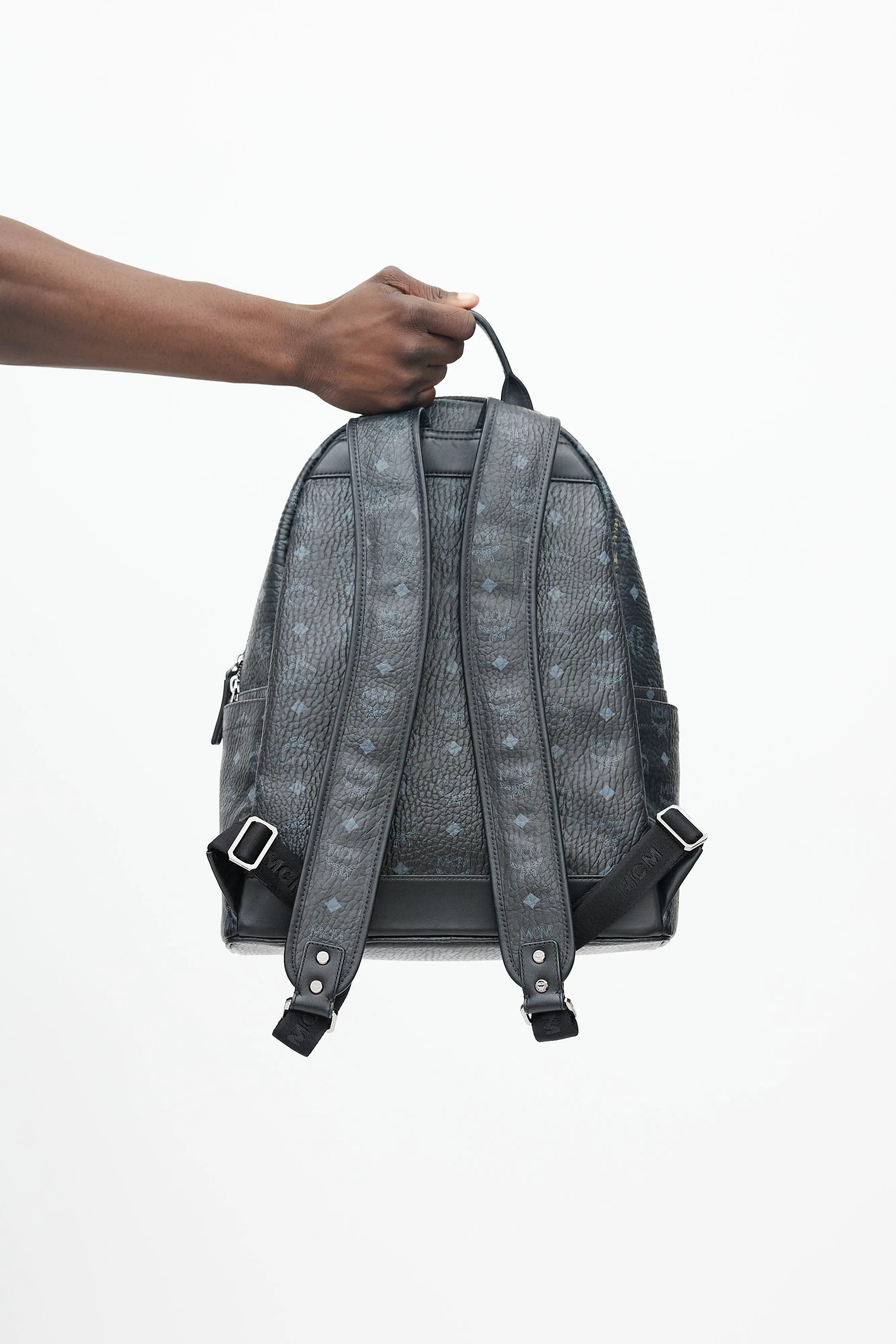 Black Visetos Coated Canvas Stark Backpack