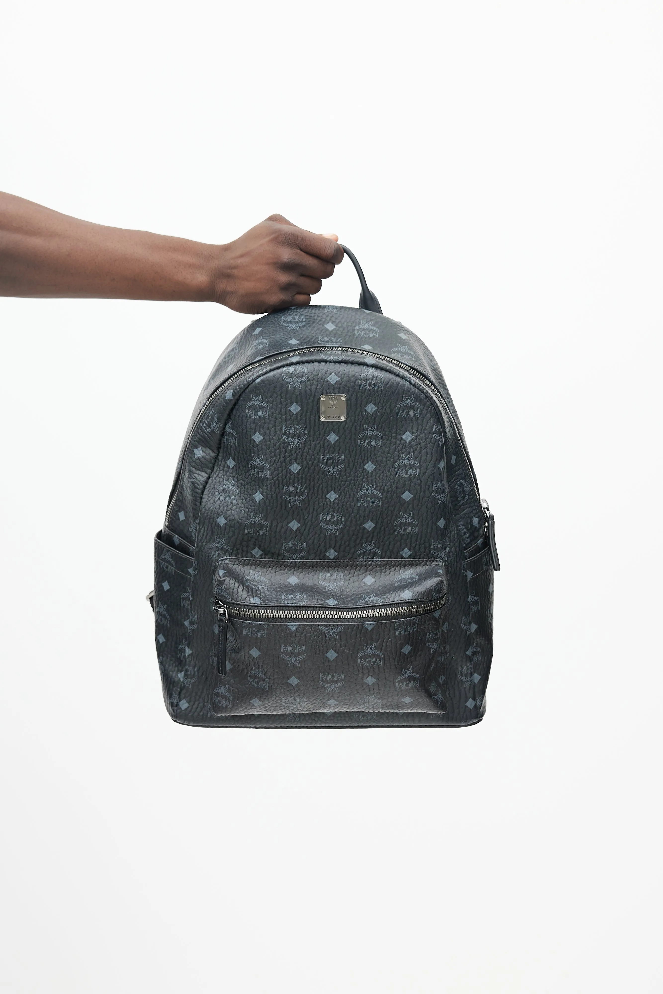 Black Visetos Coated Canvas Stark Backpack
