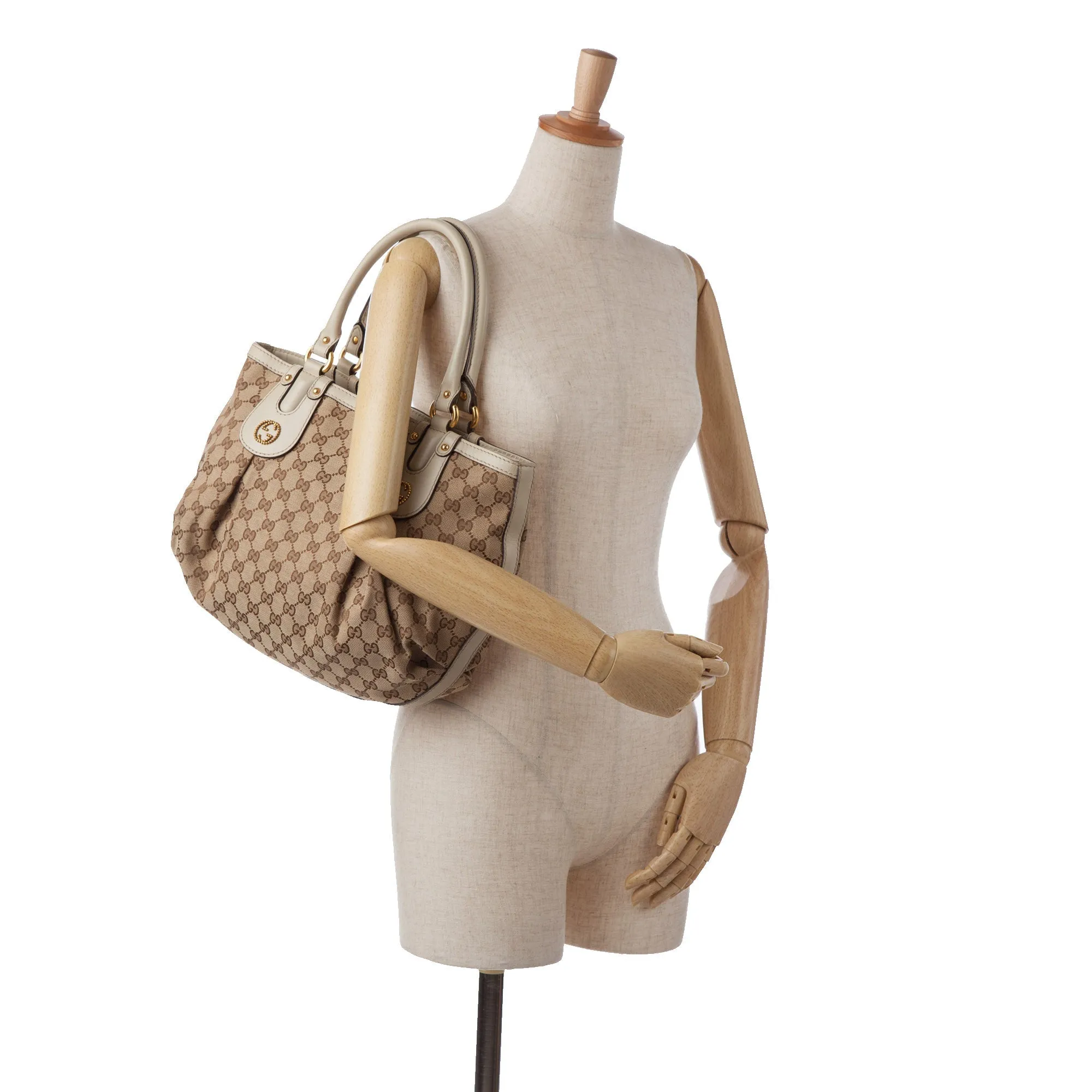 Brown Gucci GG Canvas Scarlett Tote Bag