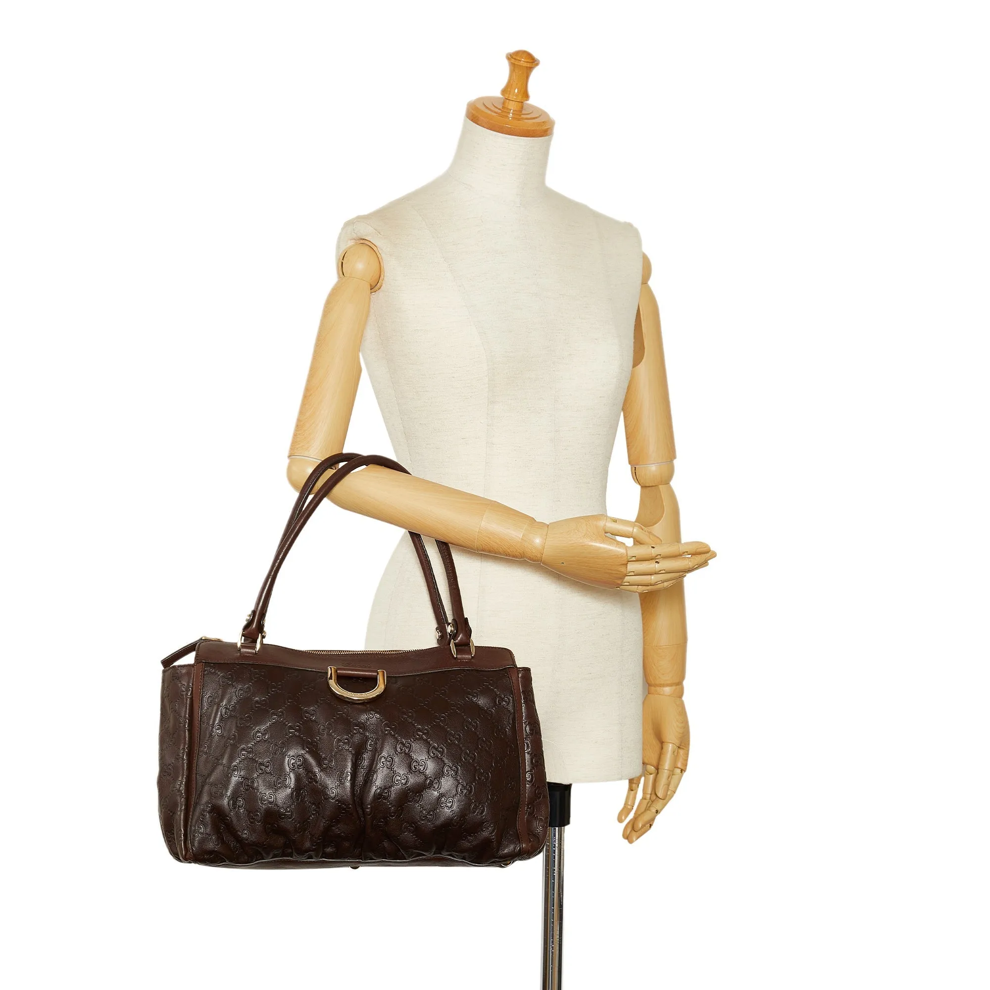 Brown Gucci Guccissima Abbey D-Ring Tote Bag