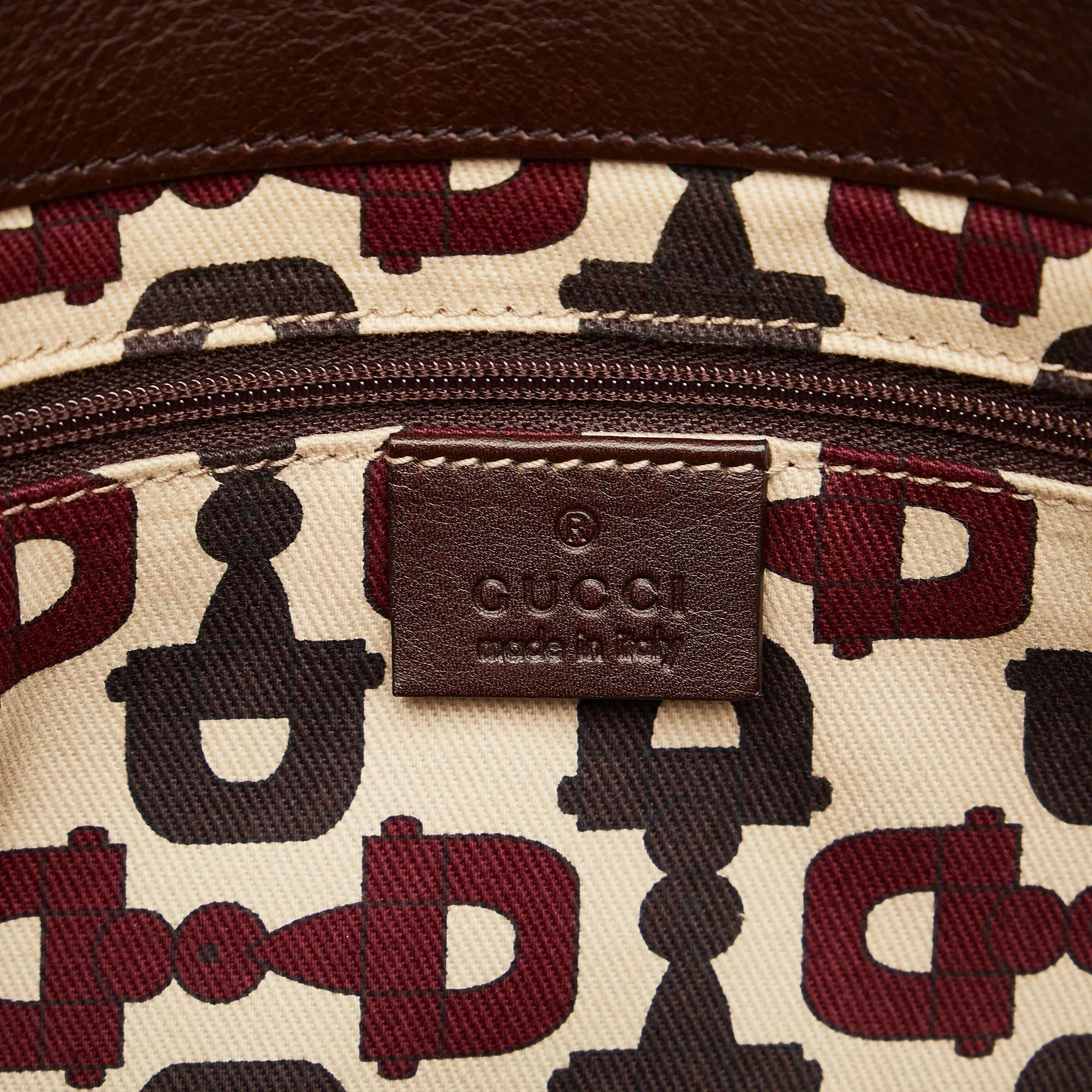 Brown Gucci Guccissima Abbey D-Ring Tote Bag