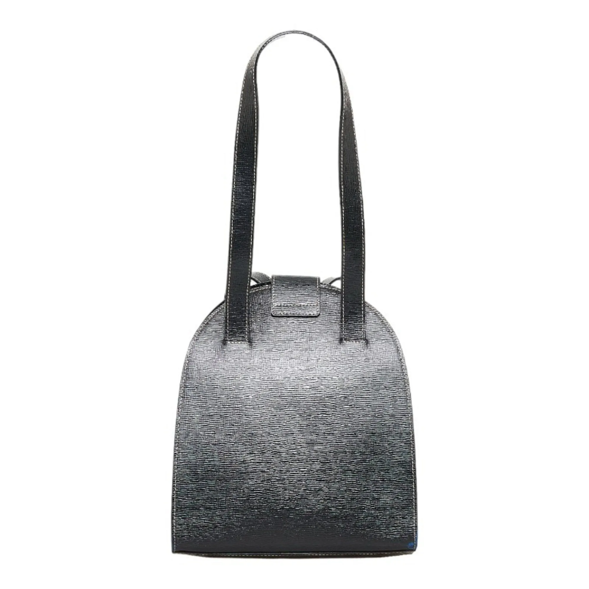 Celine tote bag shoulder black leather ladies