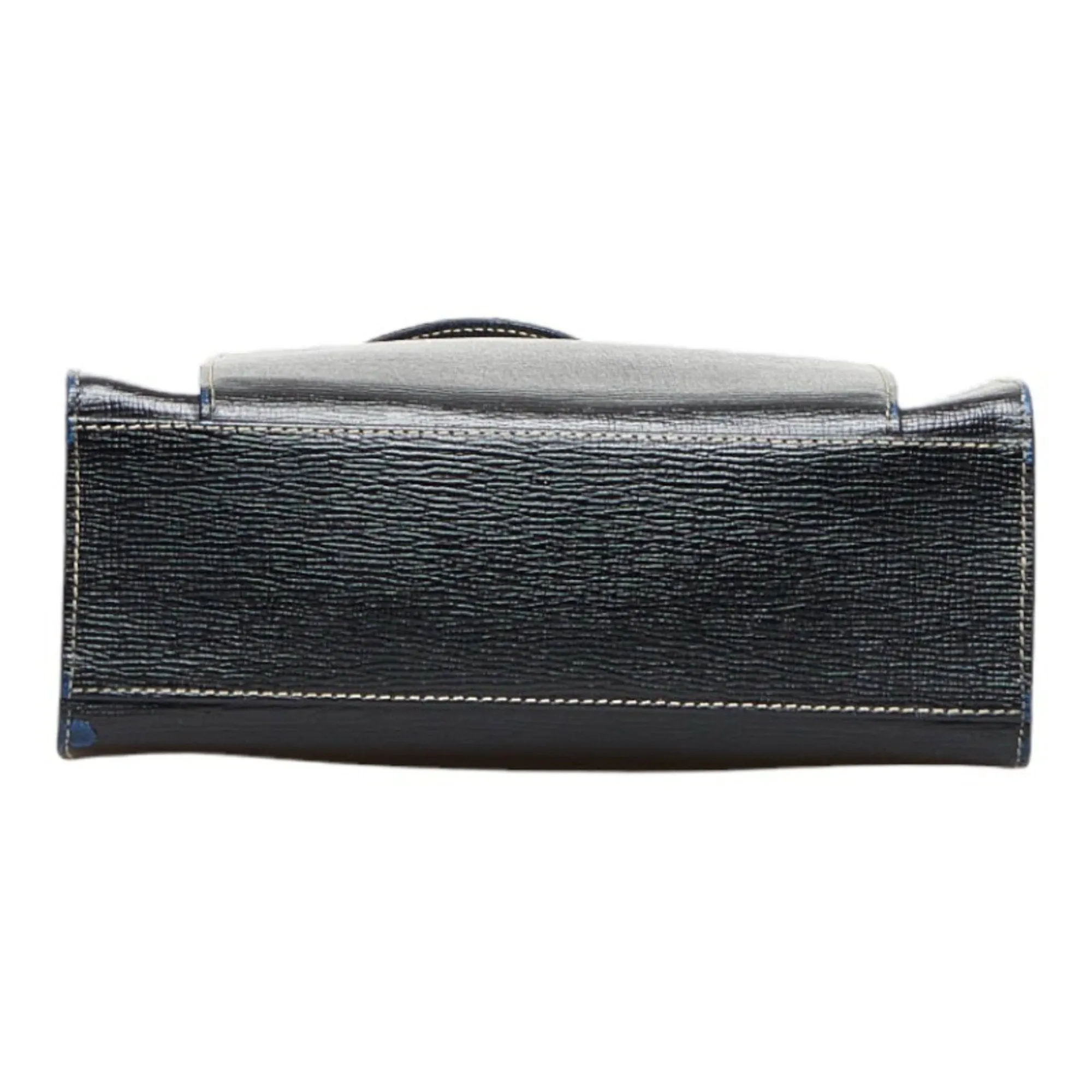Celine tote bag shoulder black leather ladies
