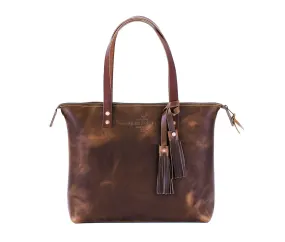 Classic American Leather Tote Bag