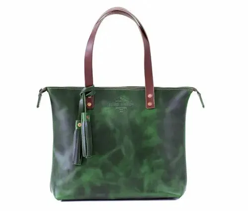 Classic American Leather Tote Bag