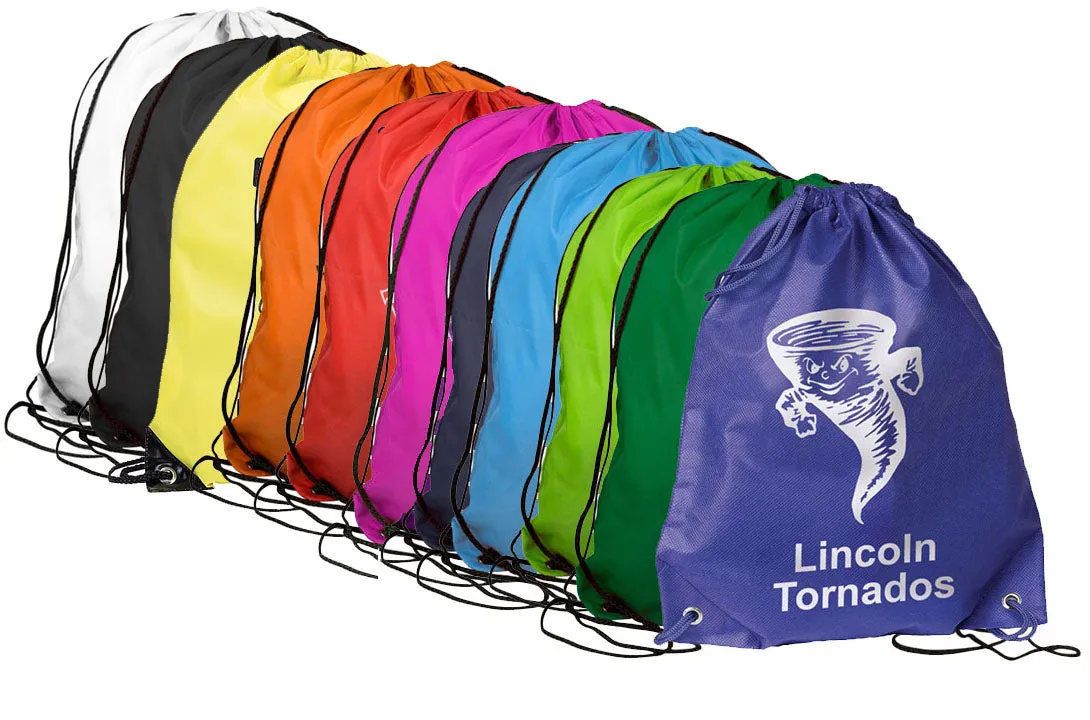 Custom Print Backpack, Drawstring, (125 pc min) ASGM39