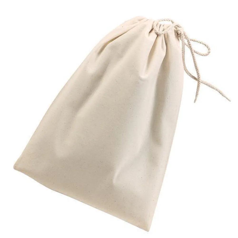 Custom Printed Cotton Drawstring Bags with Logo