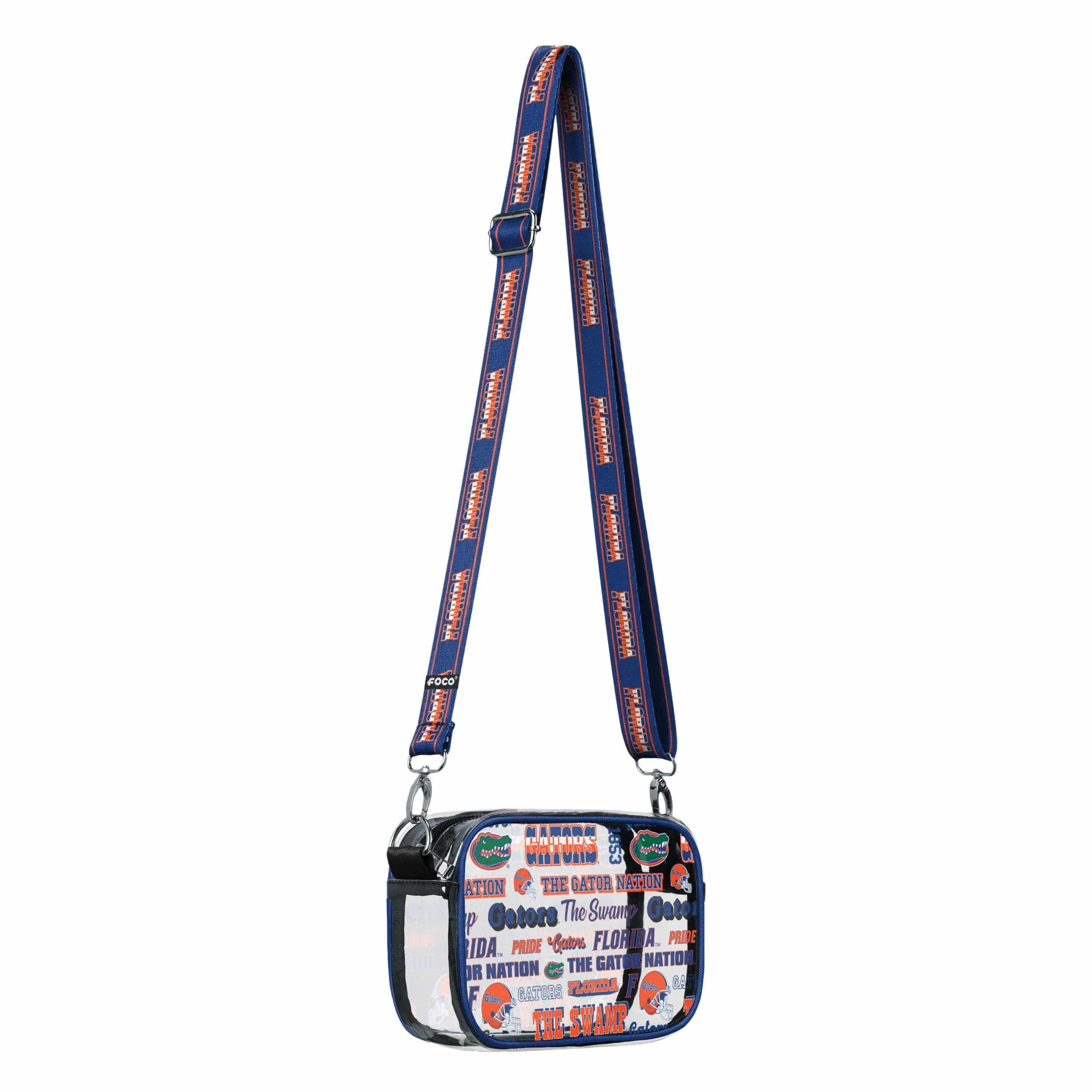 Florida Gators NCAA Repeat Retro Print Clear Crossbody Bag