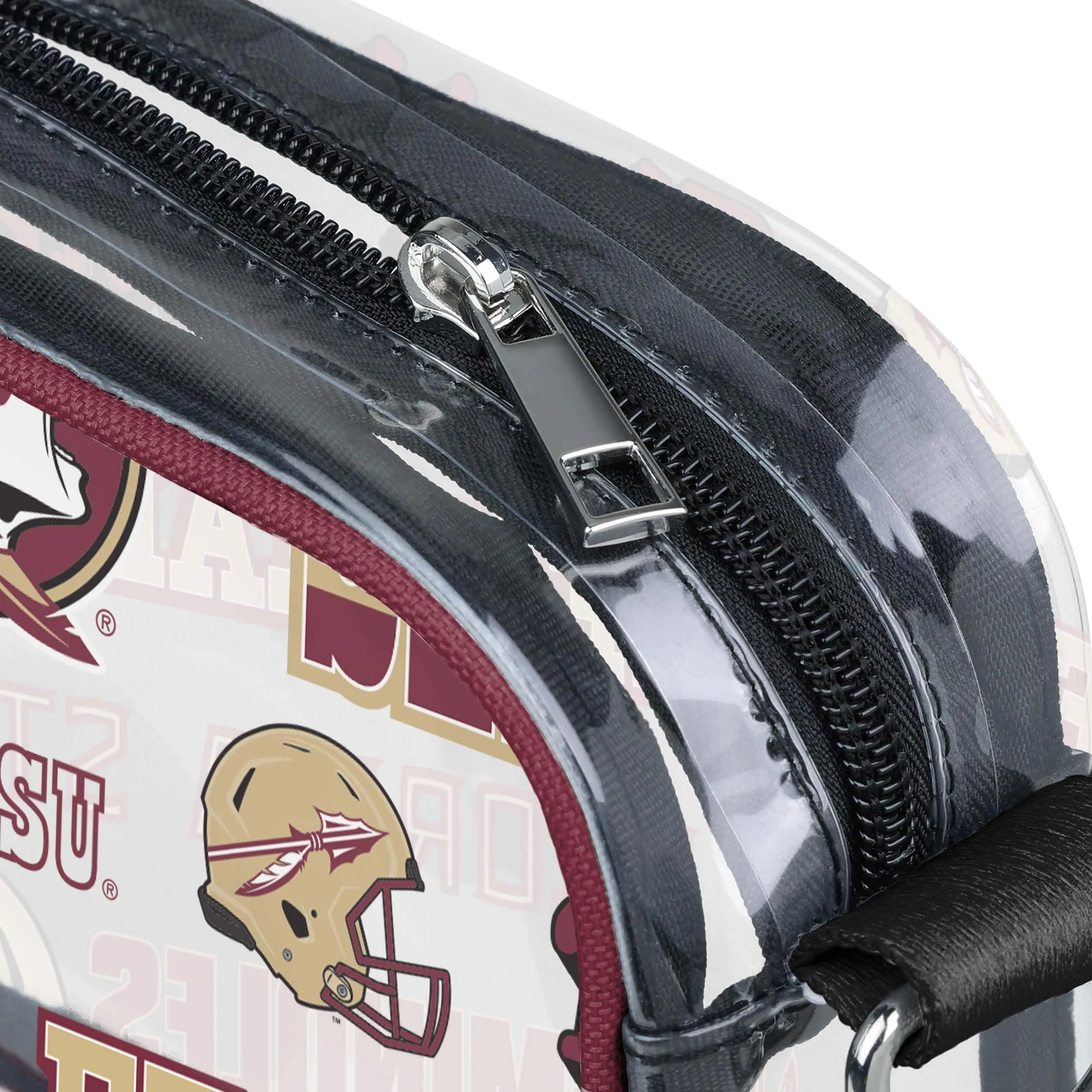 Florida State Seminoles NCAA Repeat Retro Print Clear Crossbody Bag