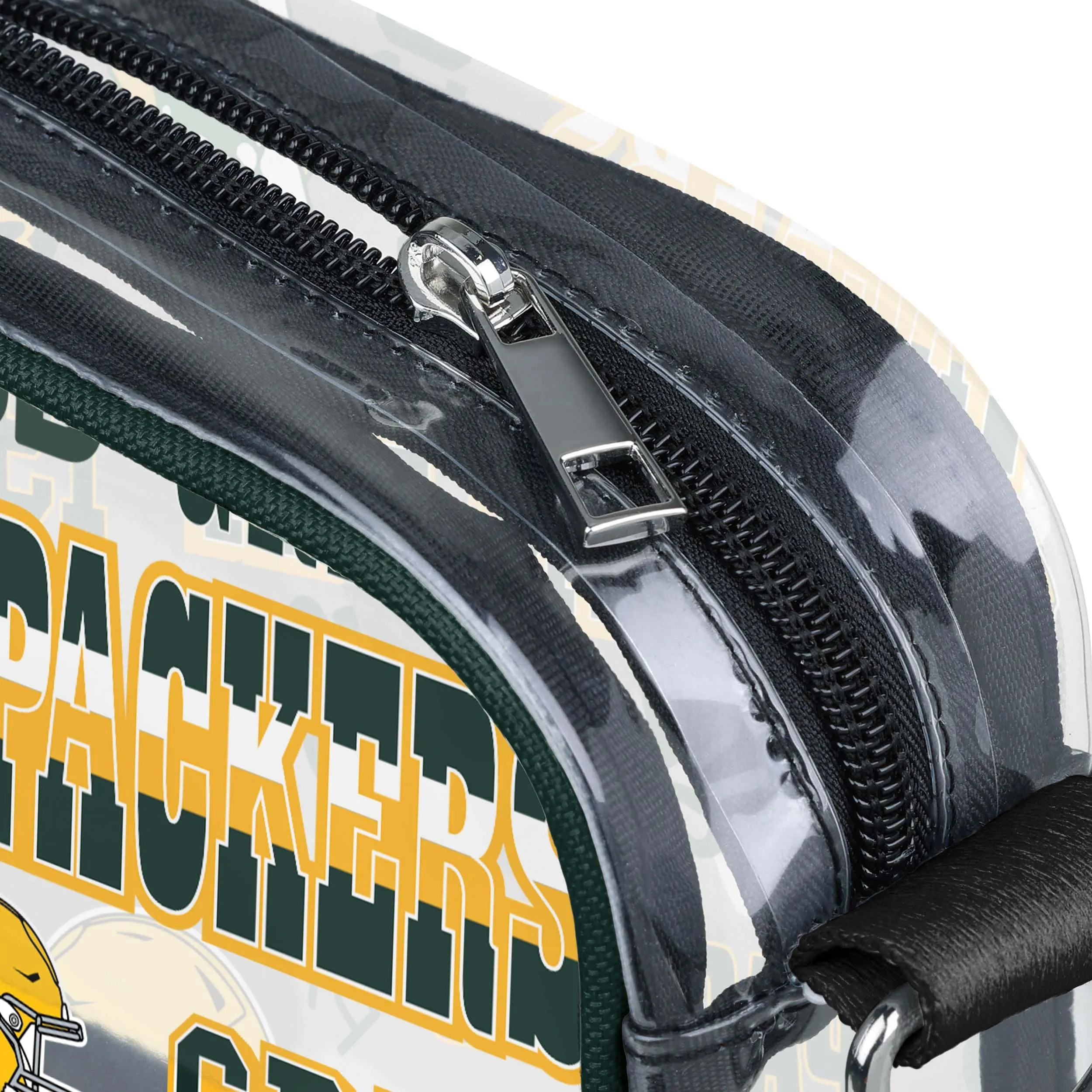 Green Bay Packers NFL Repeat Retro Print Clear Crossbody Bag