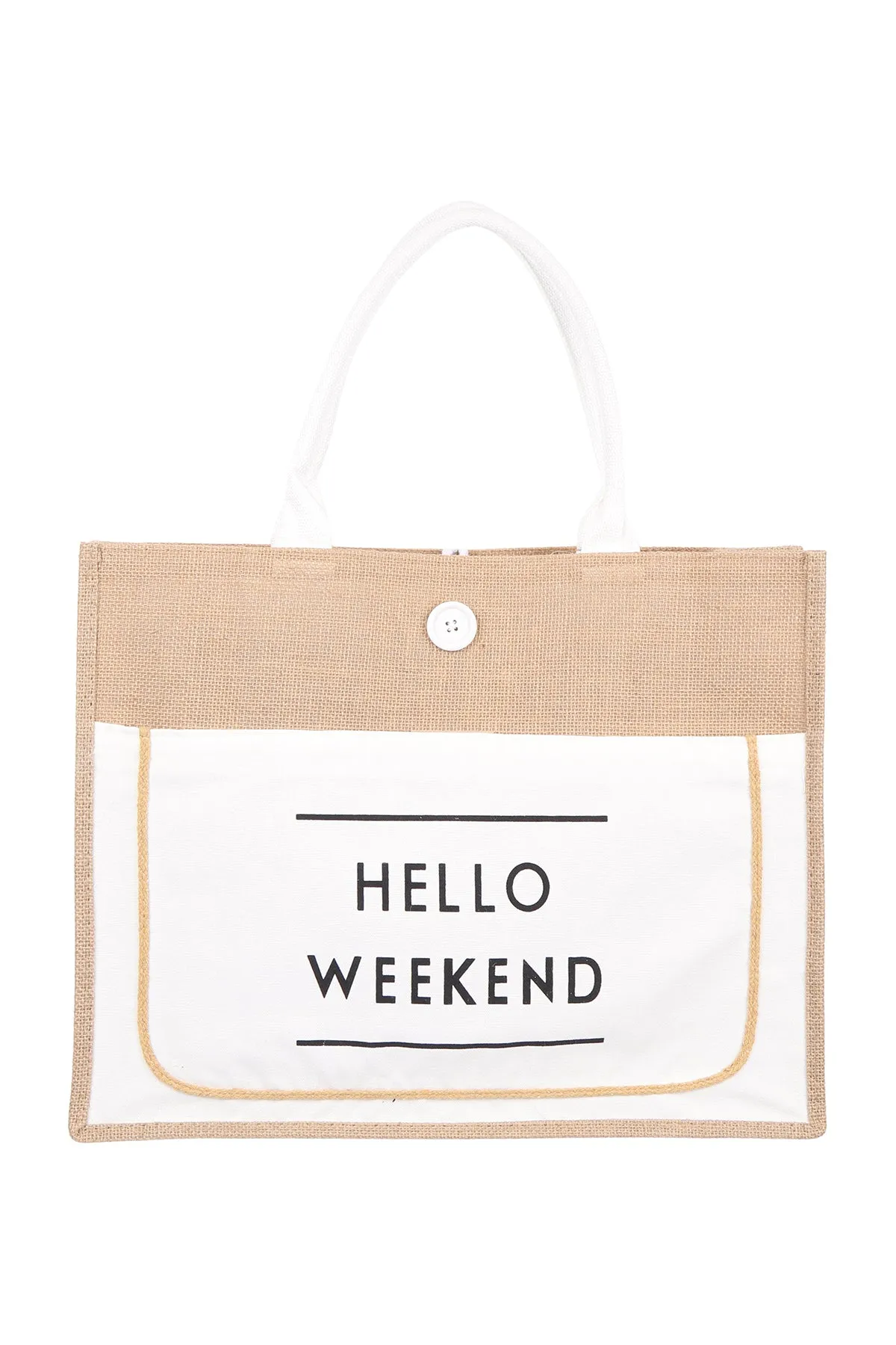 HELLO WEEKEND TOTE BAG