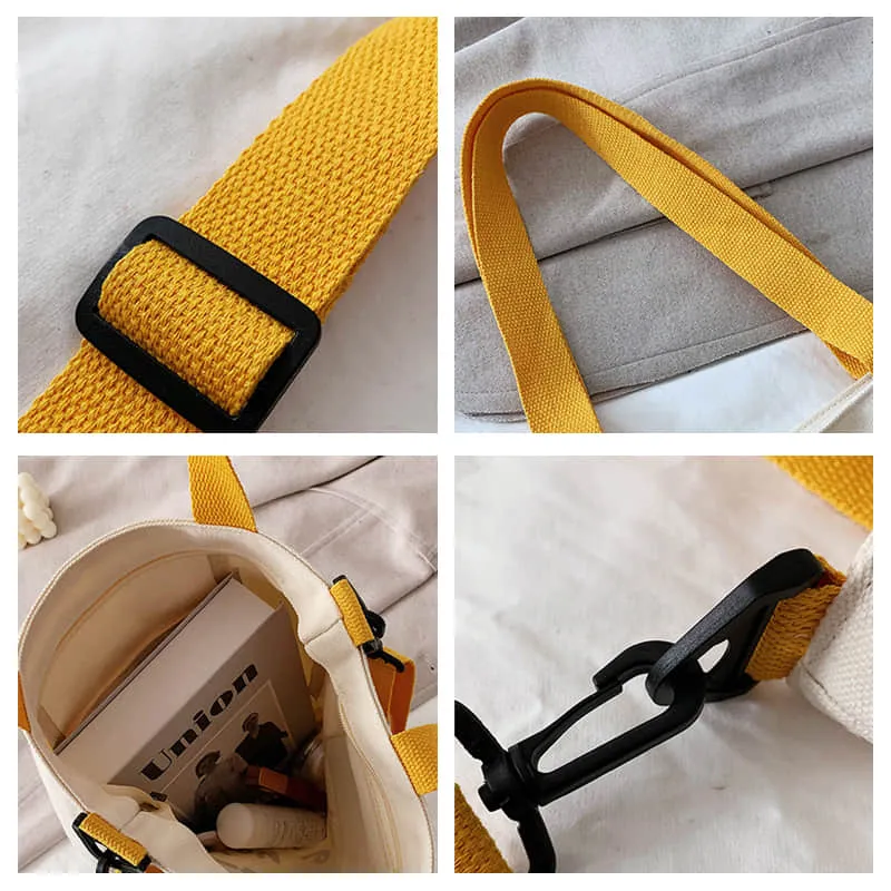 Large-capacity canvas stitching tote bag shoulder bag