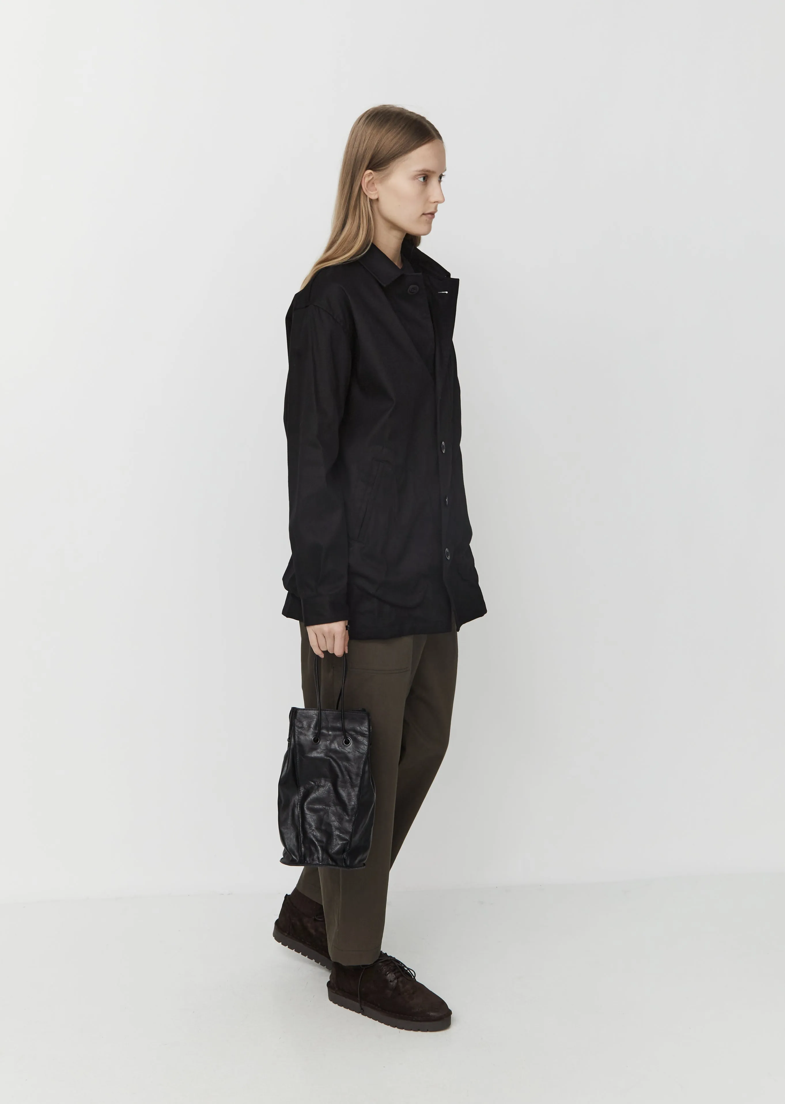 Leather Drawstring Tote