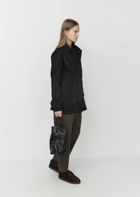 Leather Drawstring Tote