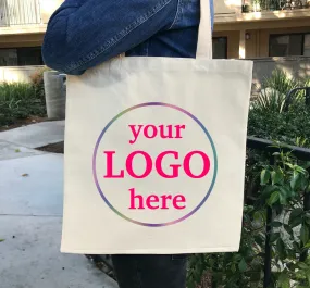 Lightweight 6 oz Cotton Tote Bags, Custom Printed Promotional Totes