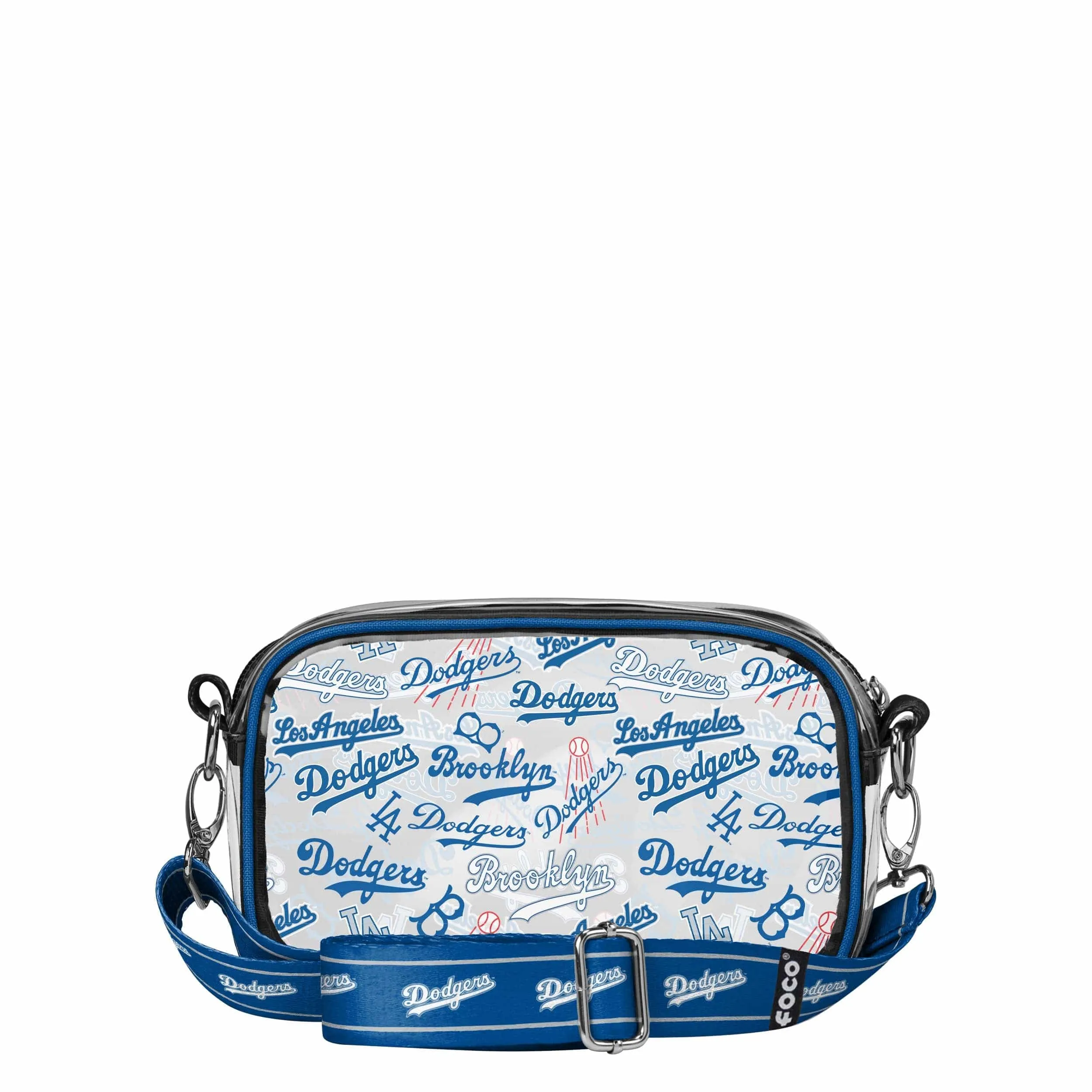 Los Angeles Dodgers MLB Repeat Retro Print Clear Crossbody Bag