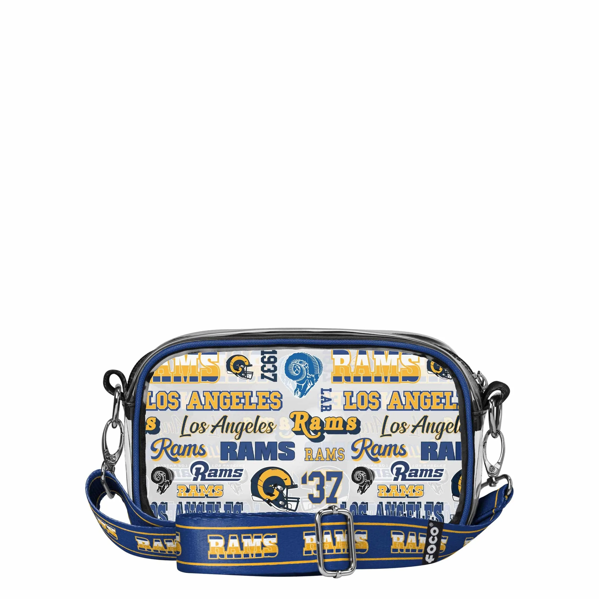Los Angeles Rams NFL Repeat Retro Print Clear Crossbody Bag