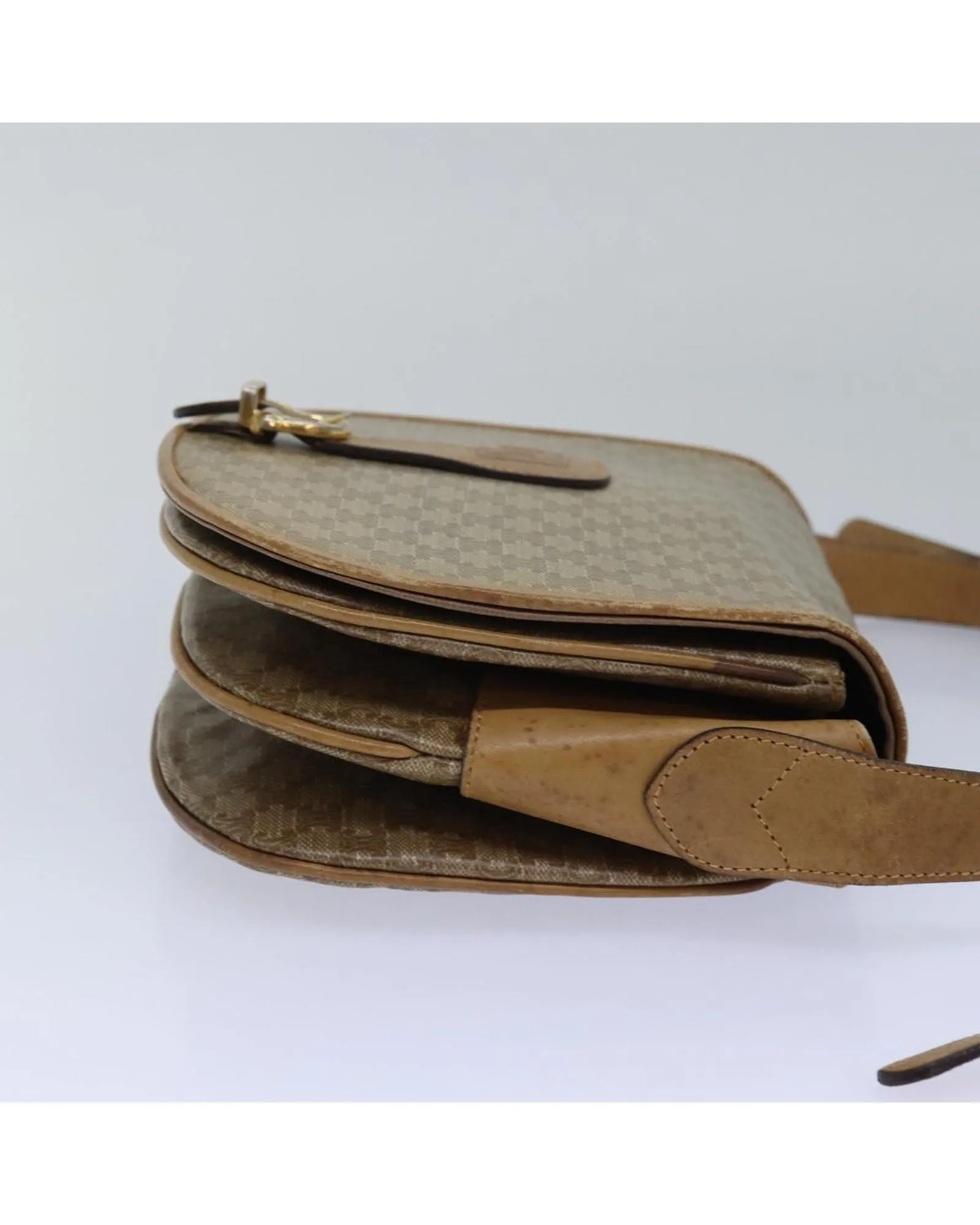 Macadam Canvas Shoulder Bag with Adjustable Strap