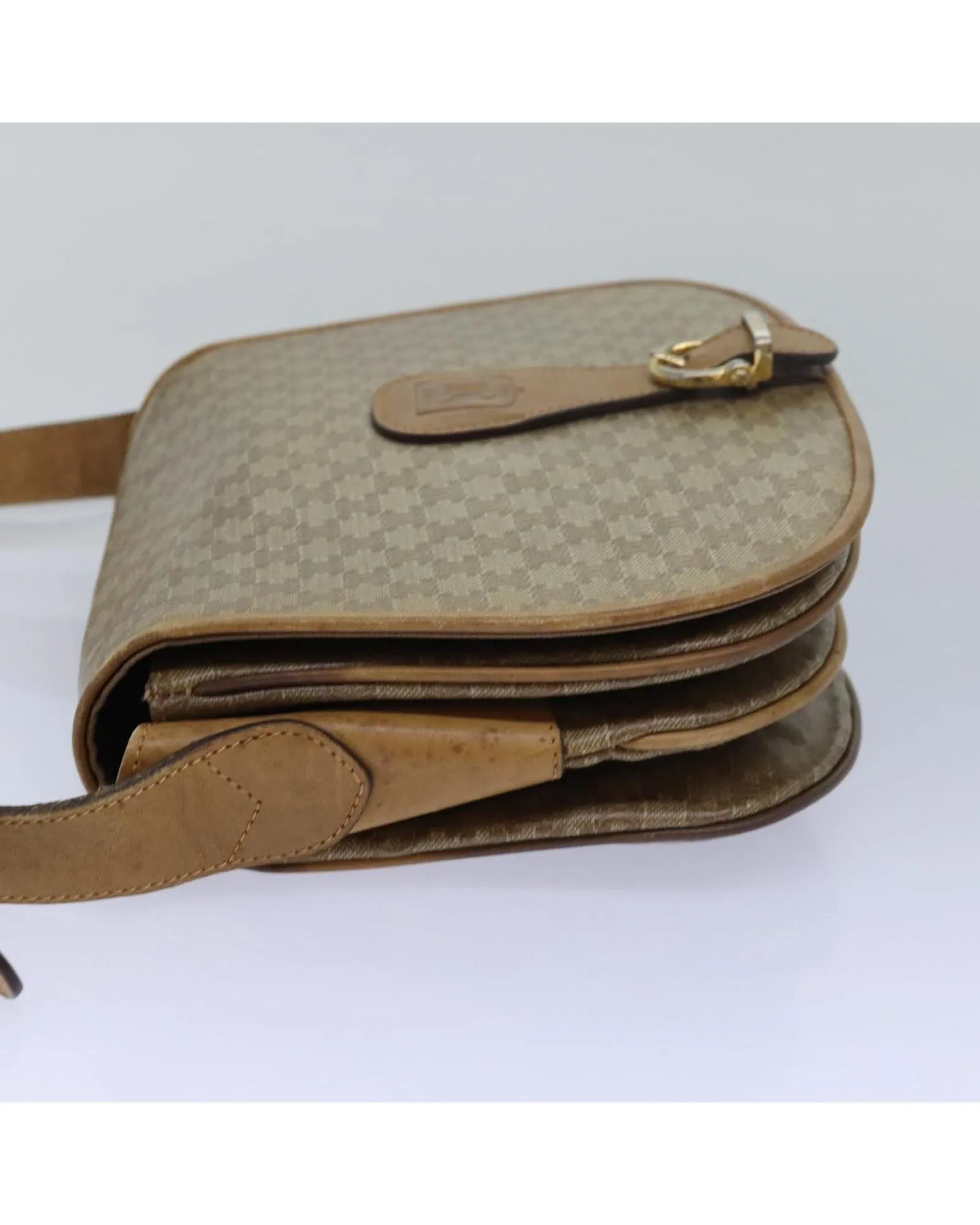 Macadam Canvas Shoulder Bag with Adjustable Strap