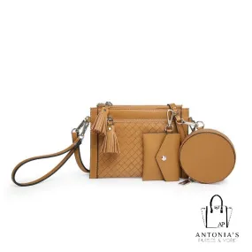 Mirabel Woven Double Zip Crossbody/Wallet w/ Pouches