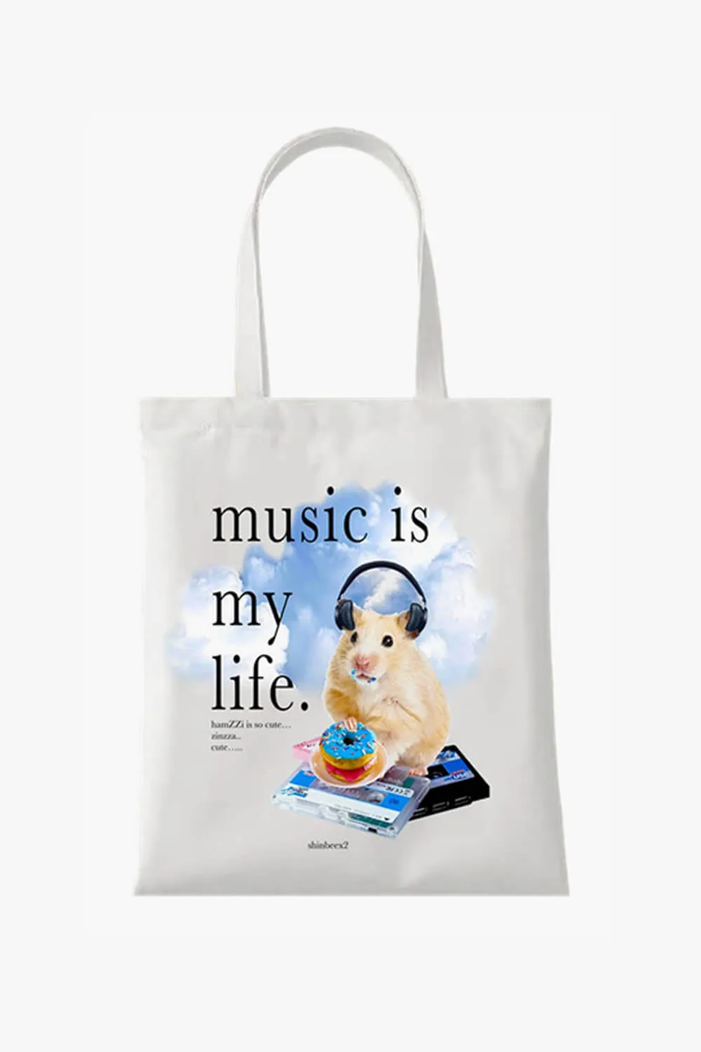 Music is My Life Hamster Tote Bag