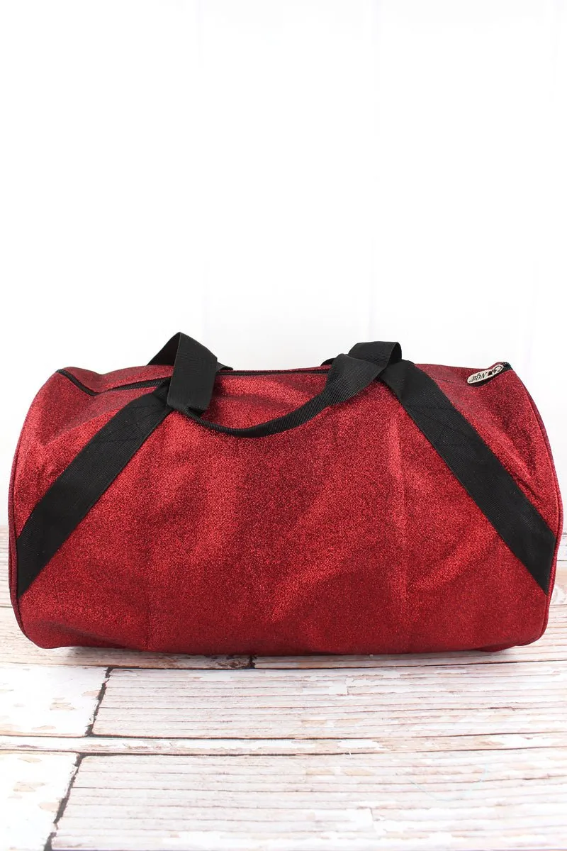 NGIL Red Glitz & Glam Barrel Duffle Bag 18"