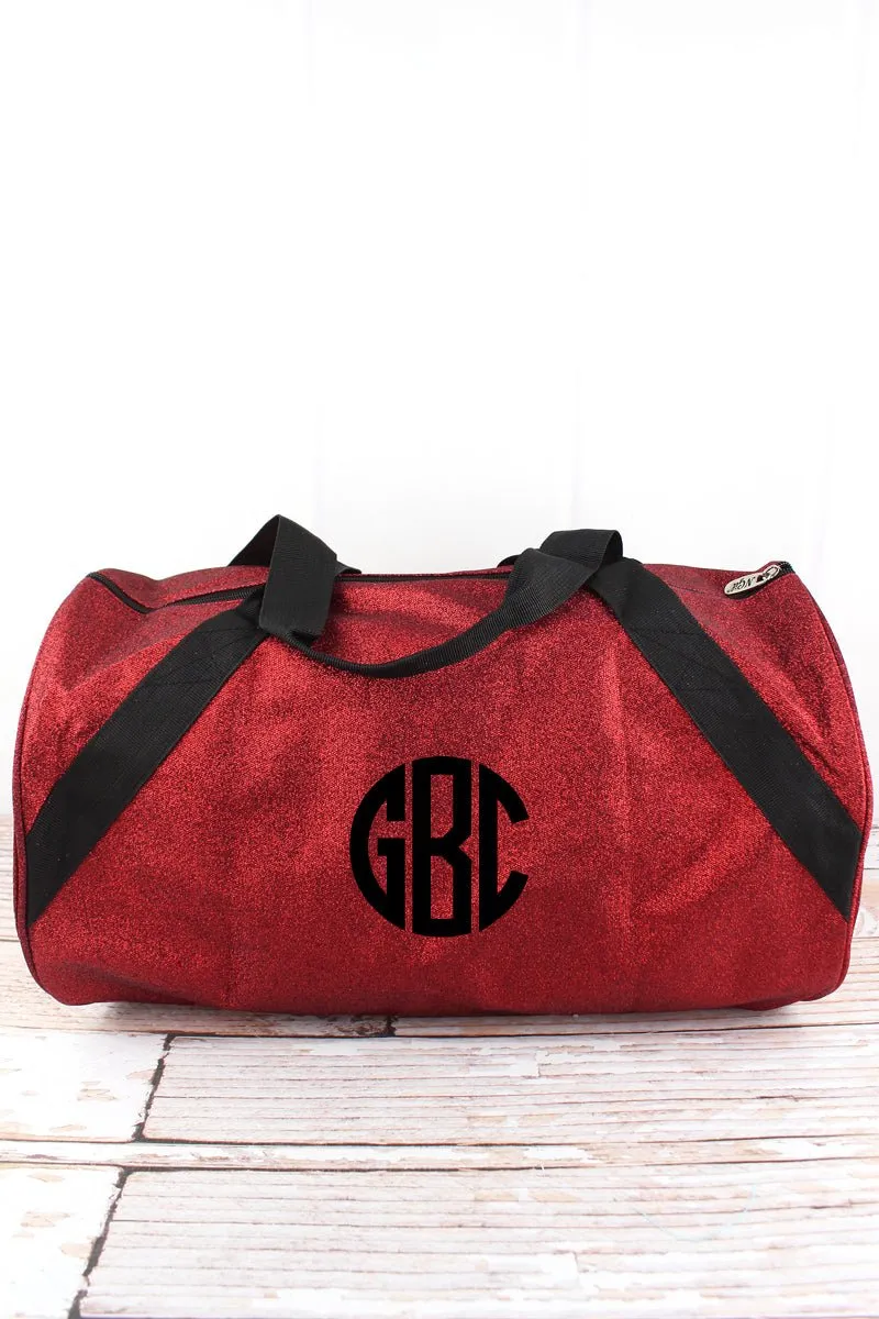 NGIL Red Glitz & Glam Barrel Duffle Bag 18"