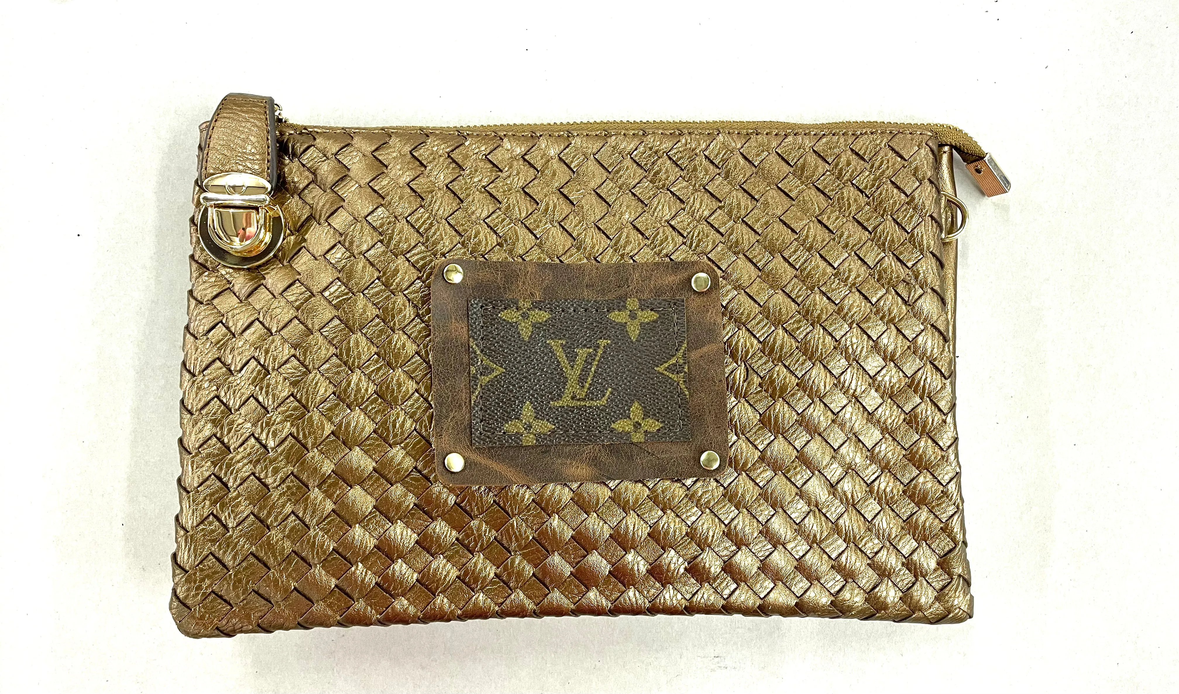 Rylie in woven pewter Crossbody