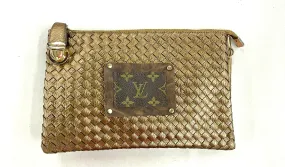 Rylie in woven pewter Crossbody