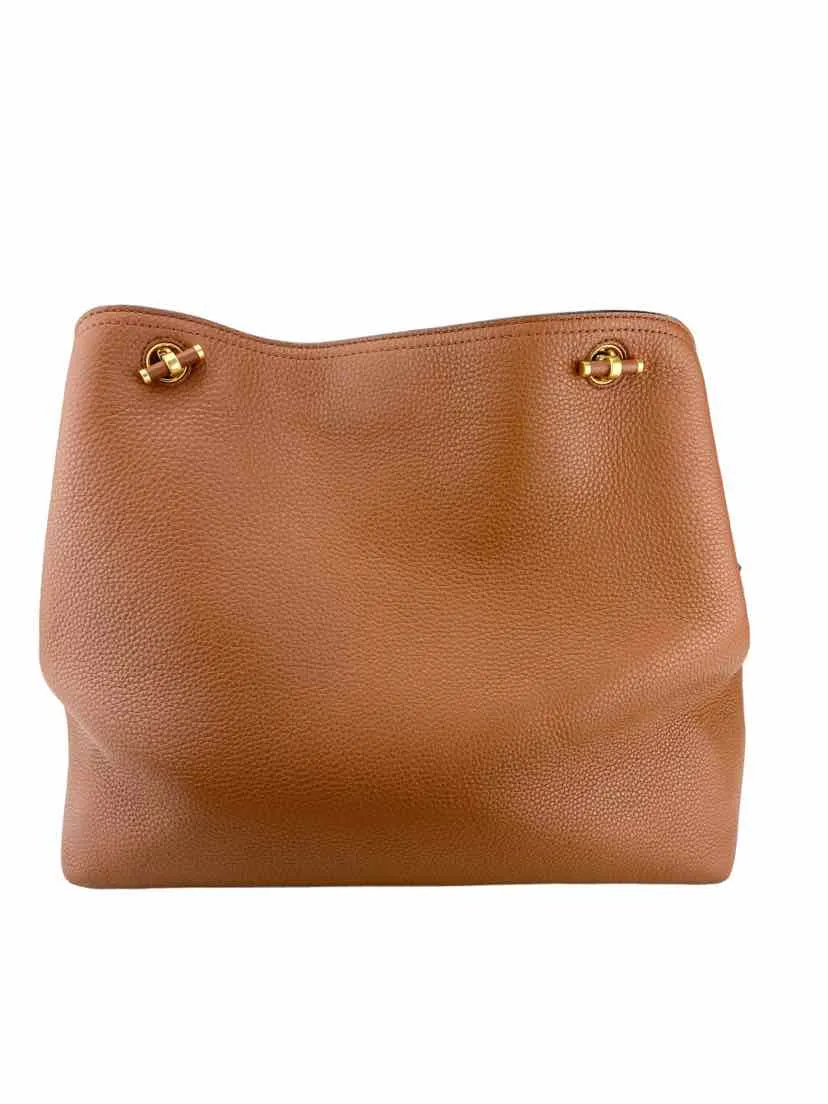 Tory Burch, Women's Chelsea Pebbled Leather Slouchy Tote Bag, Saddle