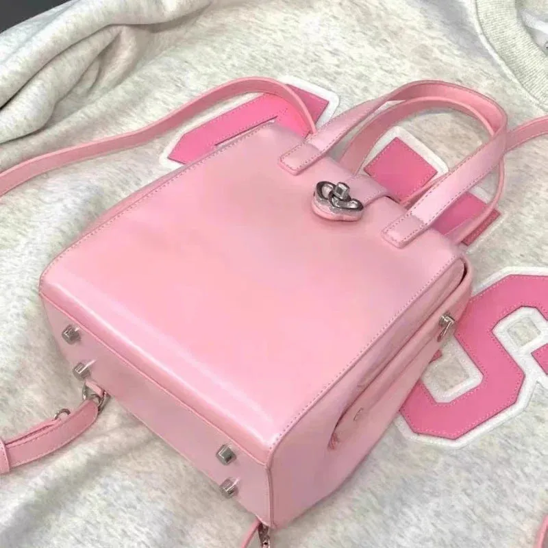 UAKISS  -  Pink Sweet Cool Girls Casual Schoolbags Korean New Preppy Women Fashion Handbags Y2k Aesthetic Chic Heart Backpacks for Students