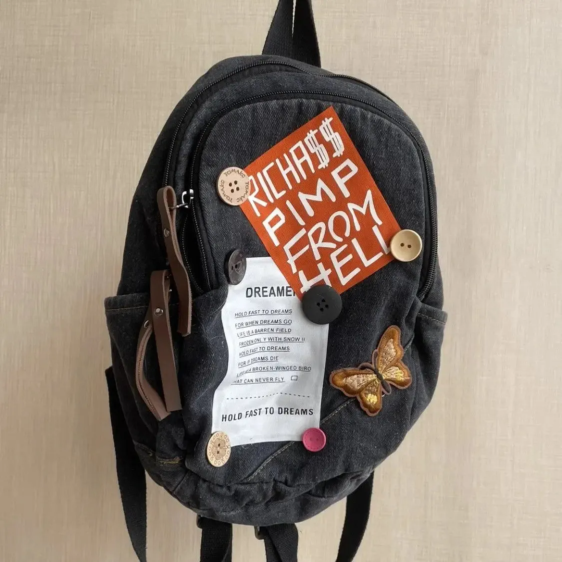 UAKISS  -  Y2k Bag Fashion Teenage Girl Canvas Backpacks Preppy Style Designed School Bag Summer All Match Casual Chic Rucksack Bolsos